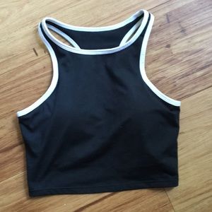 NWT fabletics black crop top